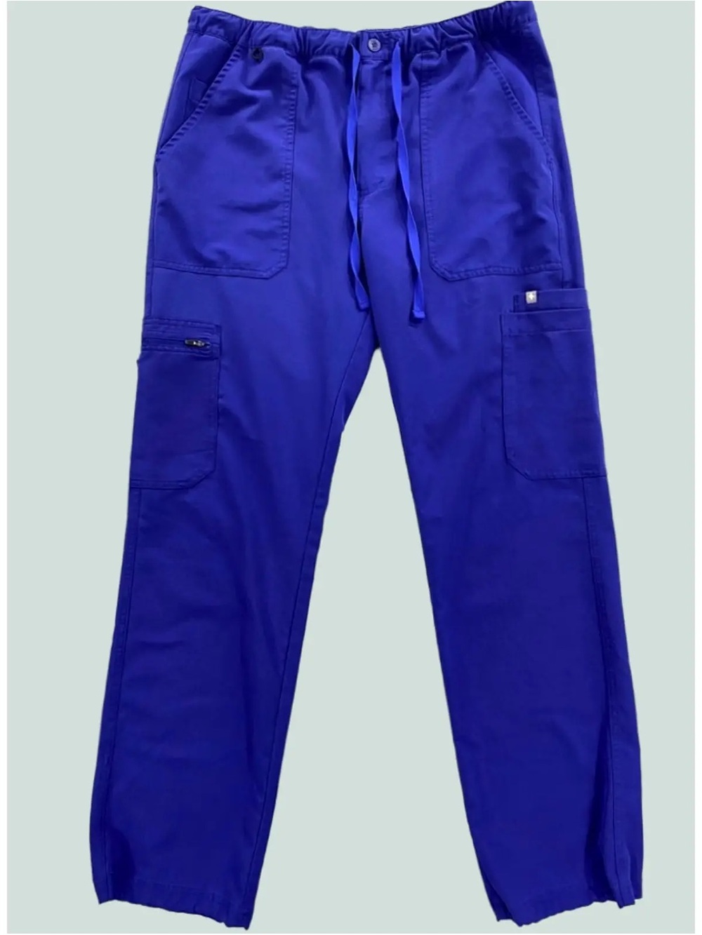 FIGS Women’s Size Small Cobalt Blue Cargo Drawstring Straight Leg Scrub Pants